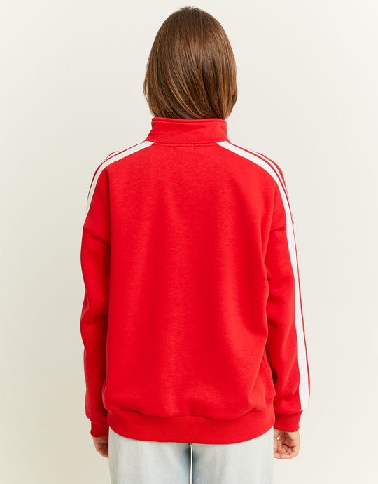 Rotes Sweatshirt mit Reißverschluss | TALLY WEiJL