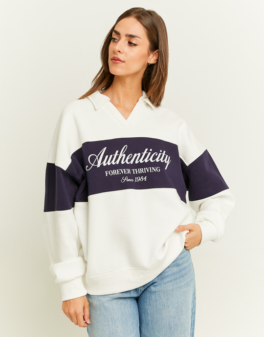 Sweat Universitaire Col Polo | TALLY WEiJL
