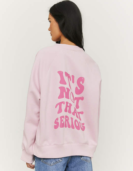 Pink Oversize Printed Sweatshirt | TALLY WEiJL