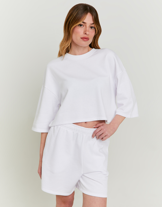 Maglietta Felpata Bianca | TALLY WEiJL