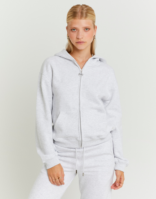 Grey Zip Up Hoodie | TALLY WEiJL