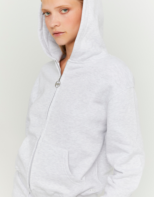 Grey Zip Up Hoodie | TALLY WEiJL