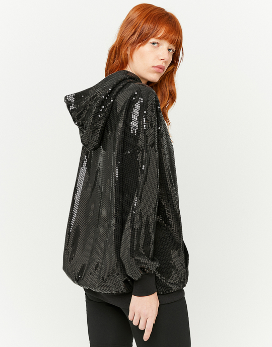 Sweat à Capuche Oversize Noir | TALLY WEiJL