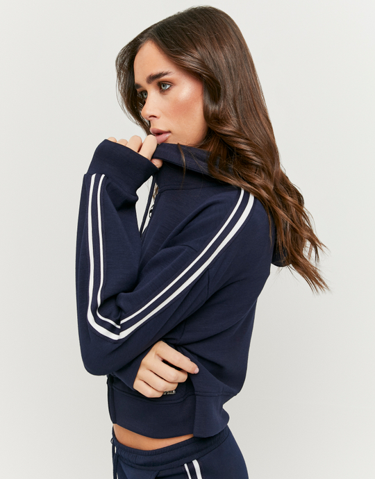 Blue Zip Up Hoodie | TALLY WEiJL
