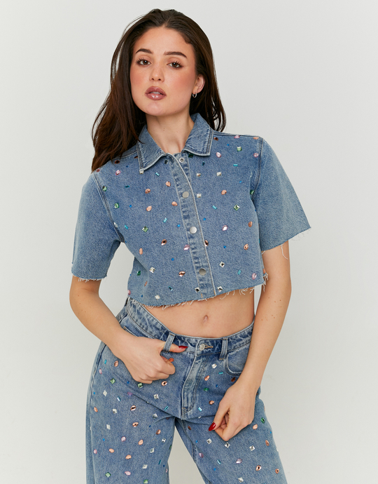 Chemise en Jean avec Strass | TALLY WEiJL