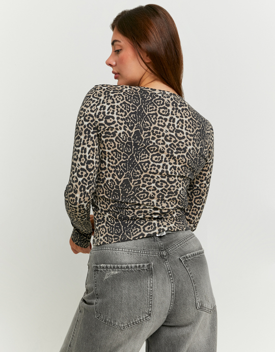 Leo Print T-shirt with Long Sleeves | TALLY WEiJL