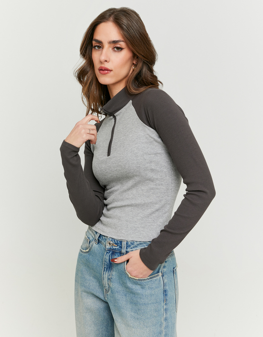 Dwukolorowa szara bluza | TALLY WEiJL