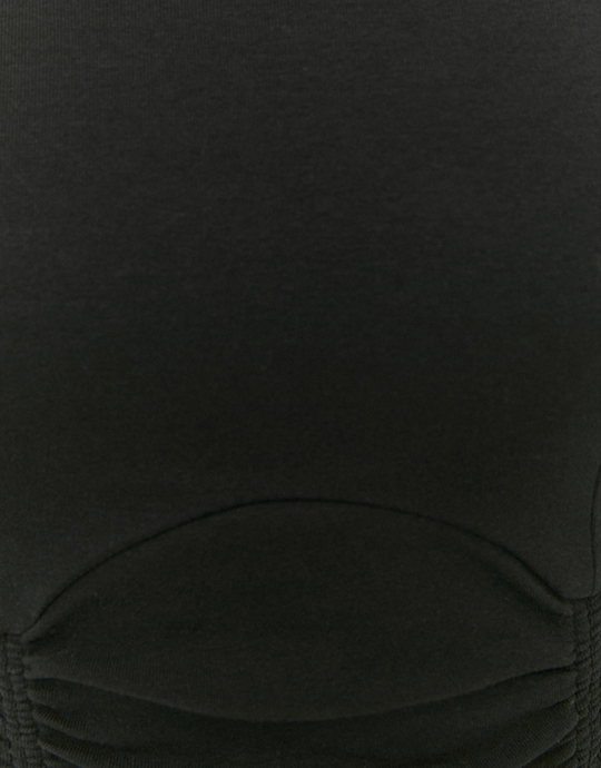 Top Corto Arricciato Nero | TALLY WEiJL