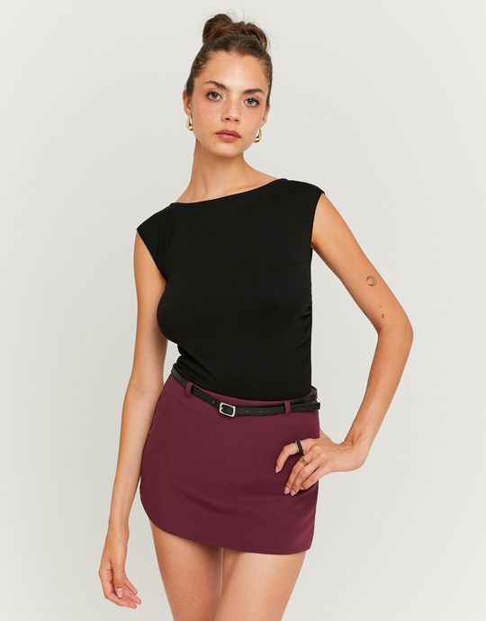 Schwarzes Top mit Rundausschnitt | TALLY WEiJL