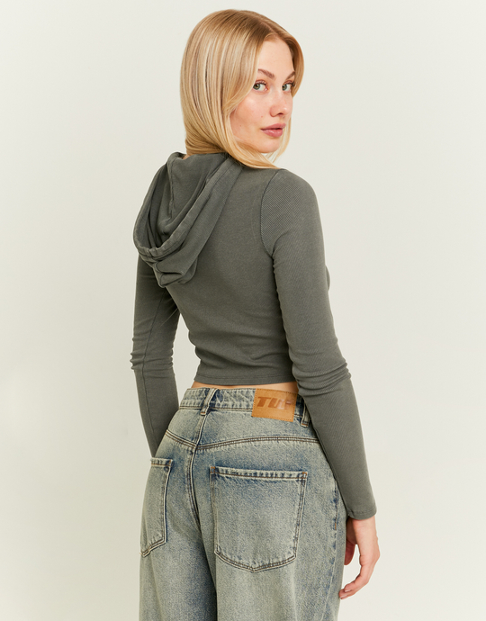 Top con Cappuccio Grigio | TALLY WEiJL