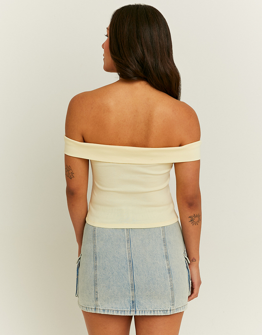 Gelbes Basic Off Shoulder Tank Top | TALLY WEiJL