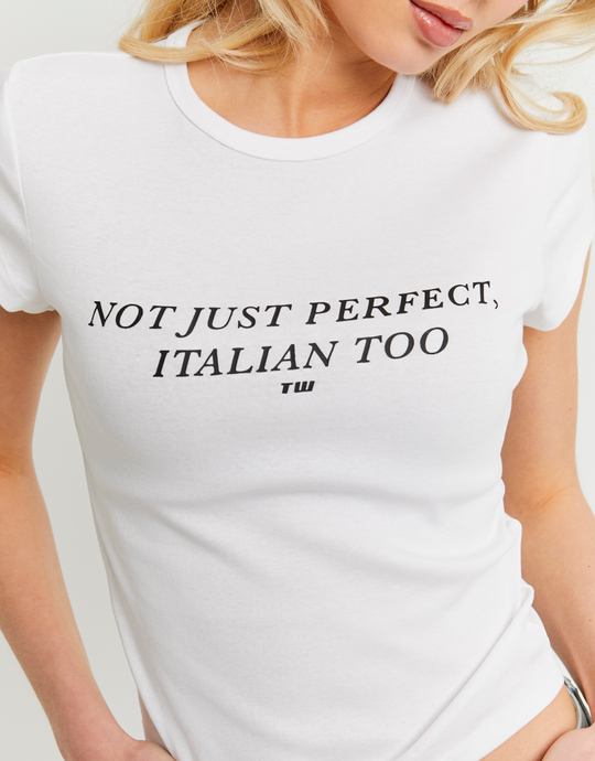 White Printed T-Shirt | TALLY WEiJL