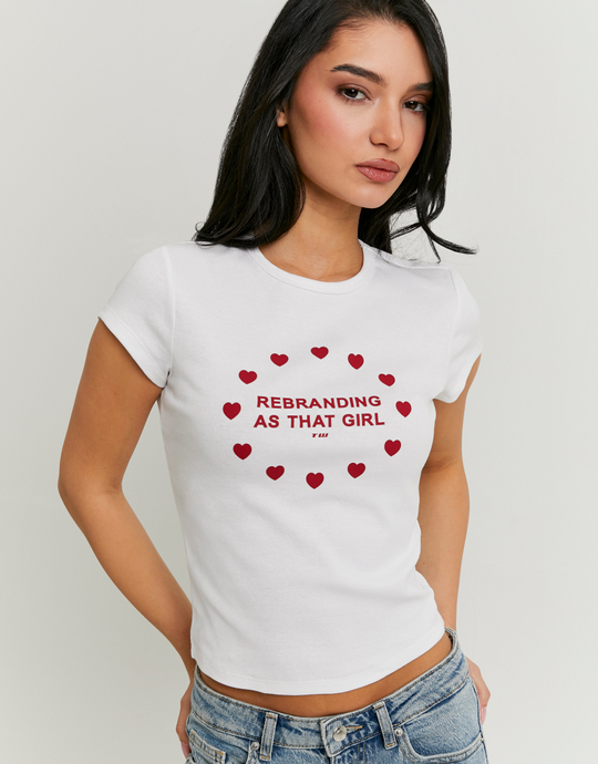 T-Shirt Imprimé Blanc | TALLY WEiJL