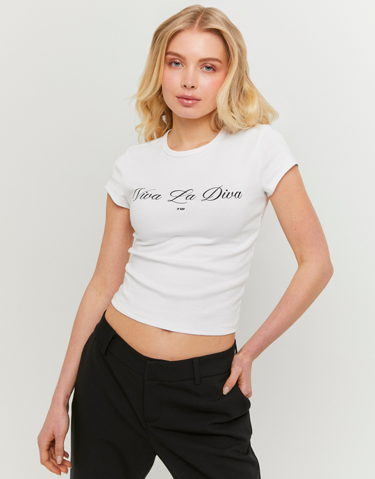 T-Shirt Imprimé Blanc | TALLY WEiJL
