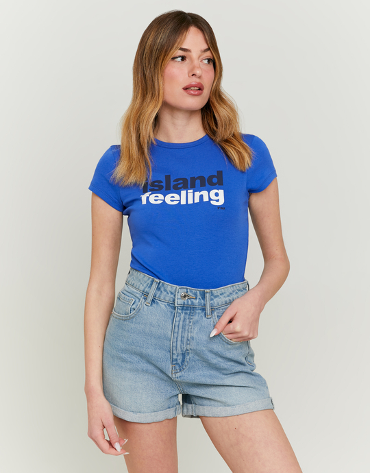 T-shirt Μπλε με στάμπα | TALLY WEiJL