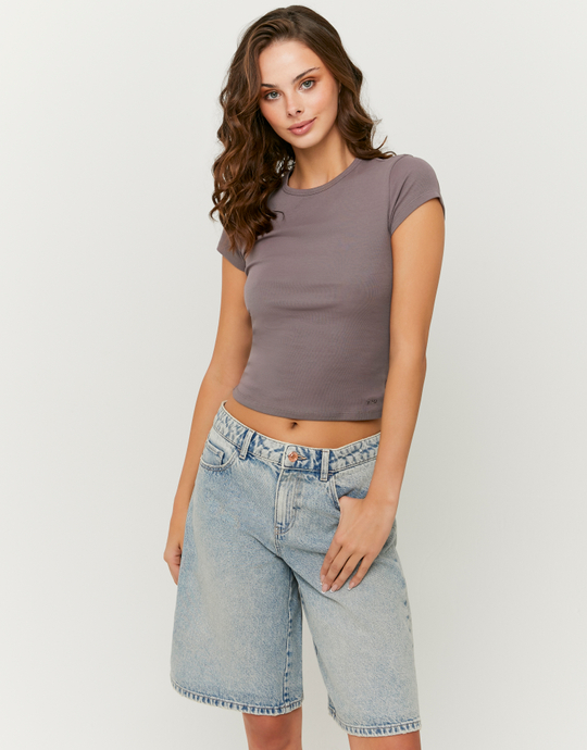 Grey Basic T-shirt | TALLY WEiJL