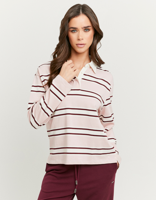 Pink gestreiftes Langarm-T-Shirt | TALLY WEiJL