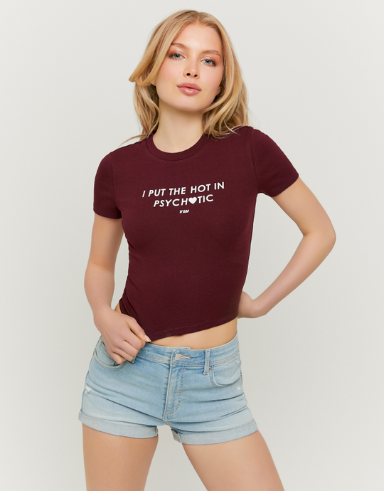 Purple Printed T-Shirt | TALLY WEiJL