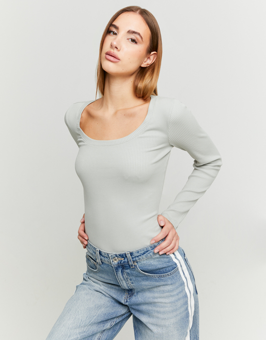 Grey Basic T-shirt | TALLY WEiJL