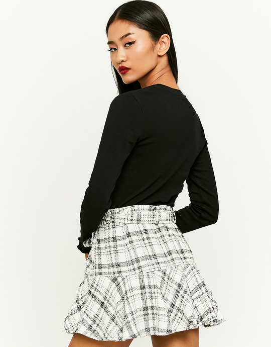 Top Arricciato Fantasia Nero | TALLY WEiJL