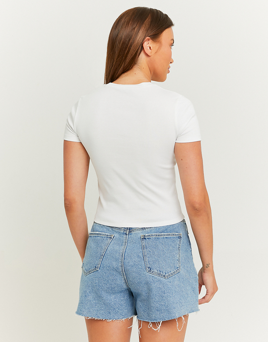 Weisses T-Shirt mit Print | TALLY WEiJL