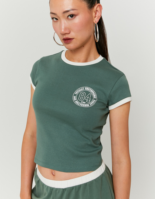 T-Shirt Vert Imprimé | TALLY WEiJL