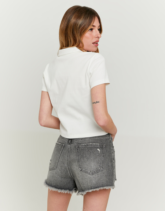 Weißes Basic-Polo-T-Shirt | TALLY WEiJL