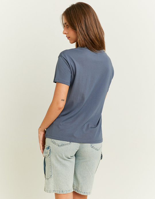 Blue Printed T-Shirt | TALLY WEiJL