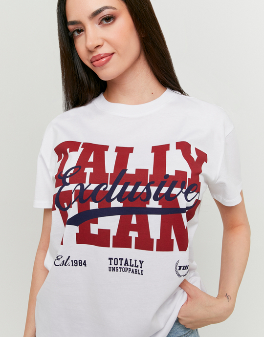 White Printed T-Shirt | TALLY WEiJL