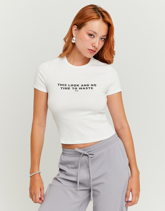 White Printed T‑shirt | TALLY WEiJL