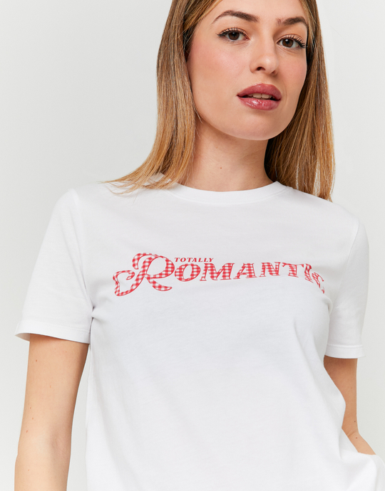 Weisses Print T-Shirt | TALLY WEiJL