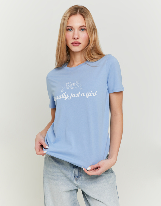 Blue Printed T-shirt | TALLY WEiJL