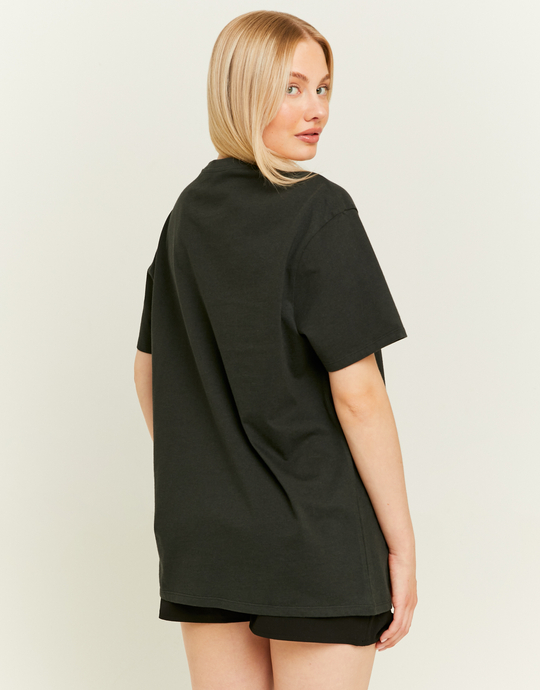 T-Shirt Oversize Noir Basique | TALLY WEiJL