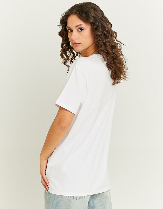 White Oversize Basic T-shirt | TALLY WEiJL