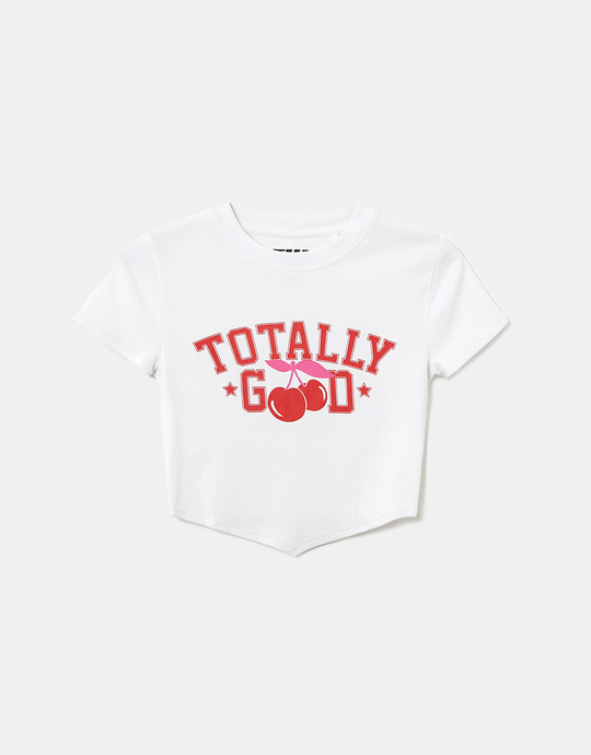 Cropped Printed T-shirt | TALLY WEiJL