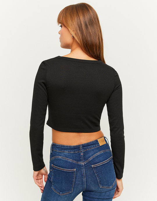 Top Froncé à Découpes Noir | TALLY WEiJL