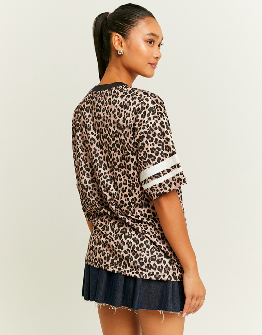 Leo Print Football T-Shirt | TALLY WEiJL