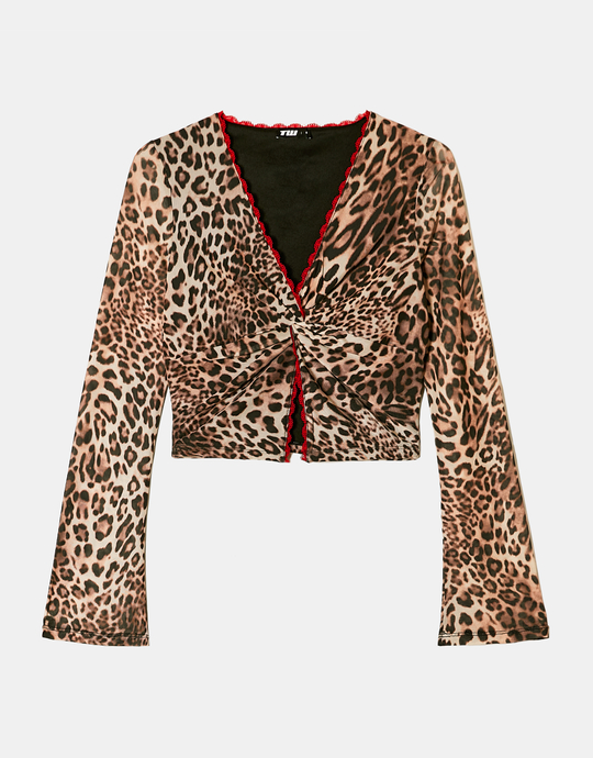 Top en Mesh Léopard | TALLY WEiJL