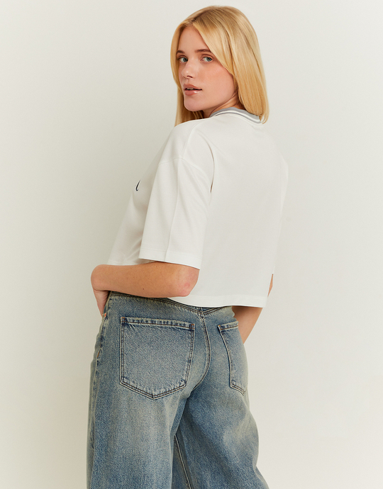 Cropped Oversize T-Shirt de Football | TALLY WEiJL
