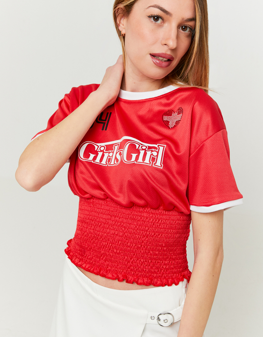 Top Football Rossa con Fascia Elasticizzata | TALLY WEiJL