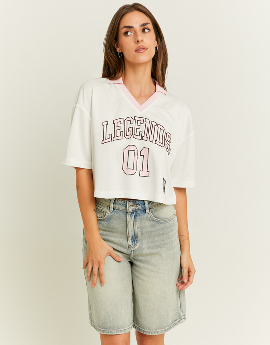 Football T-shirt Bianca | TALLY WEiJL