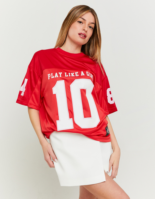 Maglietta Football Oversize Rossa | TALLY WEiJL