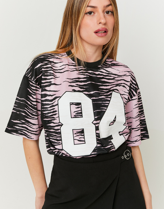 Maillot de Foot Oversize Imprimé Zèbre | TALLY WEiJL