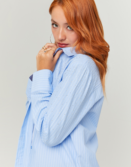 Chemise Bleue en Coton | TALLY WEiJL
