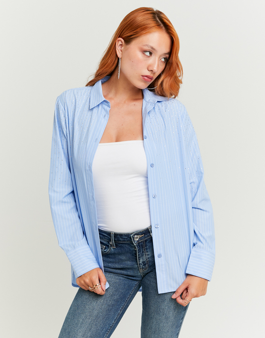 Chemise Bleue en Coton | TALLY WEiJL