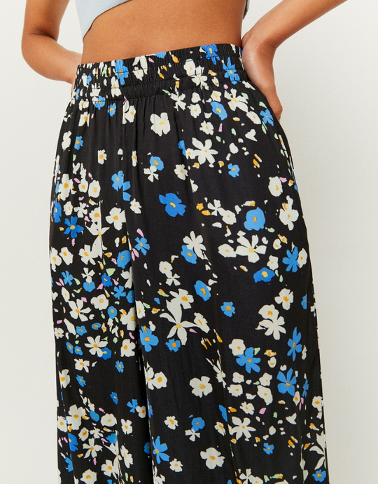 Pantalon Fleuri Noir | TALLY WEiJL