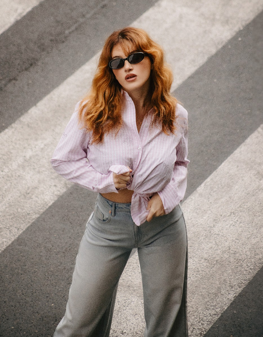 Chemise Droite avec Nœuds en Strass | TALLY WEiJL