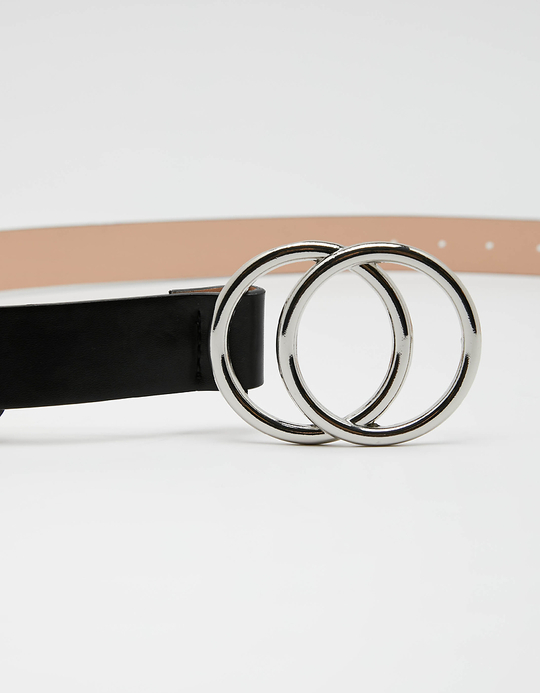 TALLY WEiJL, Double Circle Belt with Crocodile Print for Women