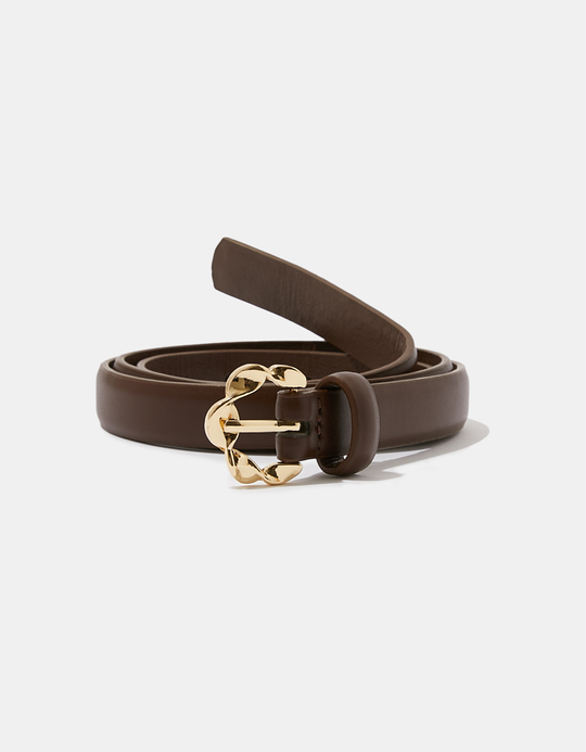 TALLY WEiJL, Brown Belt With Golden Buckle for Women