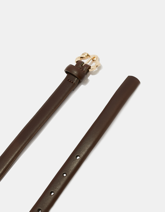 TALLY WEiJL, Brown Belt With Golden Buckle for Women